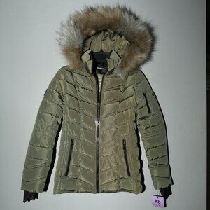 Nautica Ladies' Puffer with‎ Faux Fur Hood